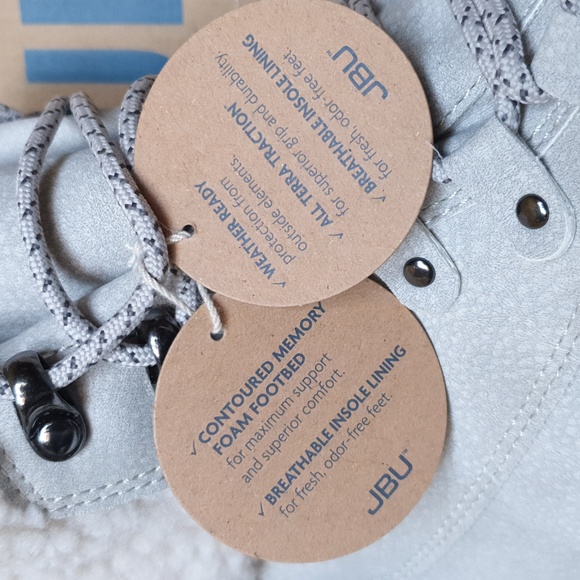 JBU Jambu Stone White Redrock Lace-Up & Zipper Lightweight Hiking Ankle Boots  7 - Picture 15 of 16